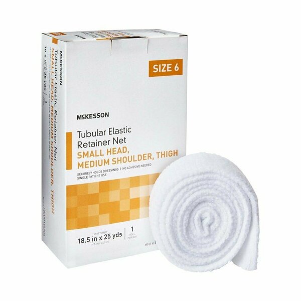 Mckesson Tubular Bandage, Small Head Med Shoulder, Thigh, 18.5in X 25yd, Size 6, 10PK MSVP114706